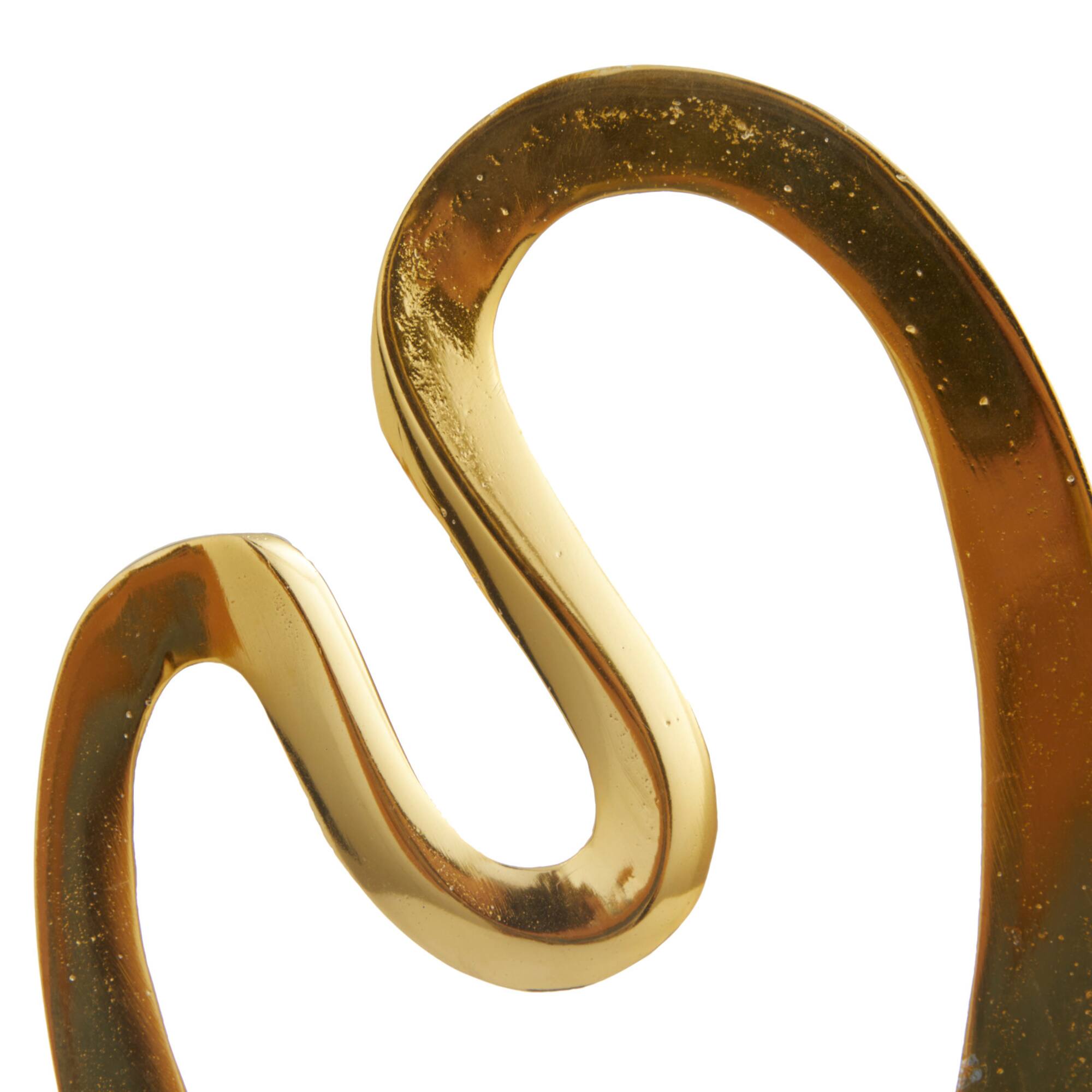 CosmoLiving by Cosmopolitan Gold Marble Contemporary Sculpture